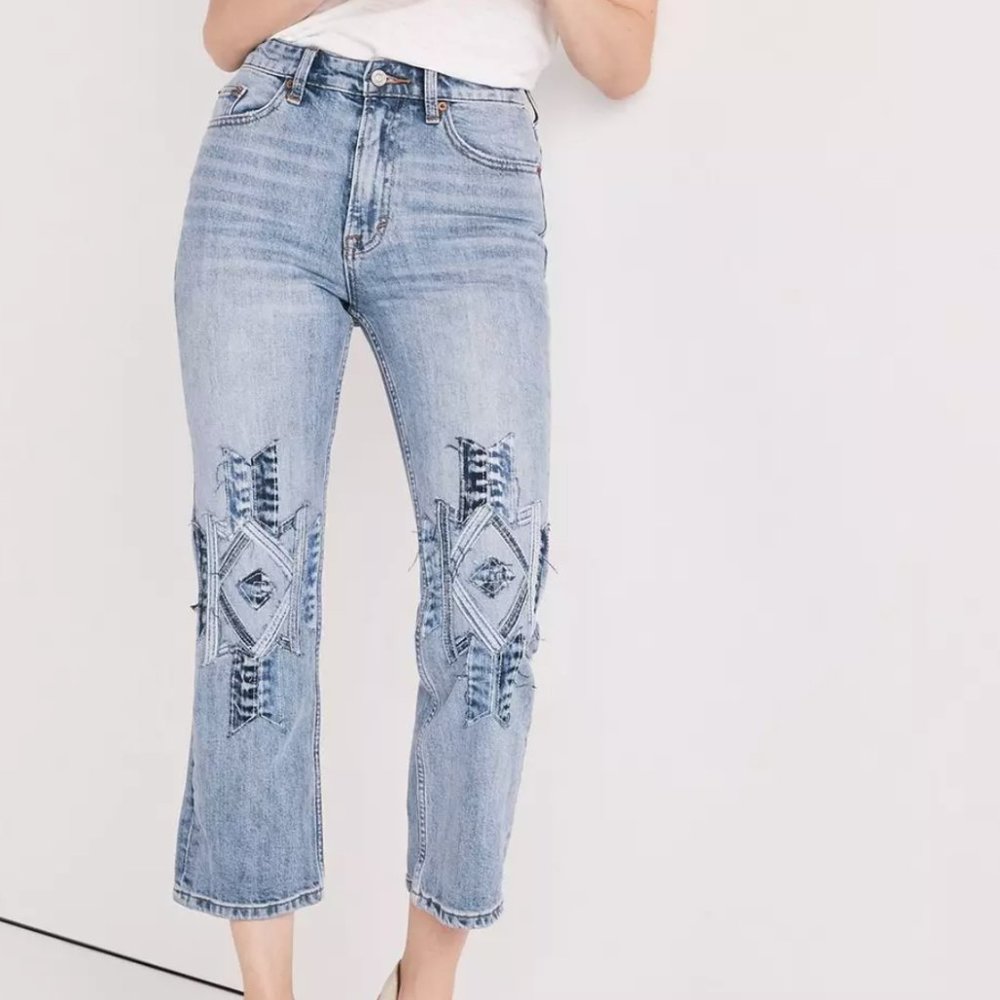 Lucky Brand Lucky Pins Southwest Patchwork Jeans